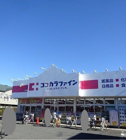 近くのココカラファインまで750m（徒歩10分）