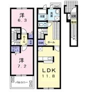 ヴィ コンフォール Ⅱの間取り画像