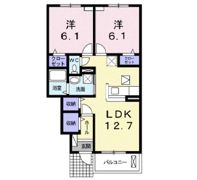 アンソレイユBの間取り画像