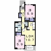 カーサ アルバAの間取り画像