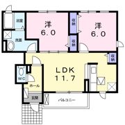 ラ・フランセ Bの間取り画像