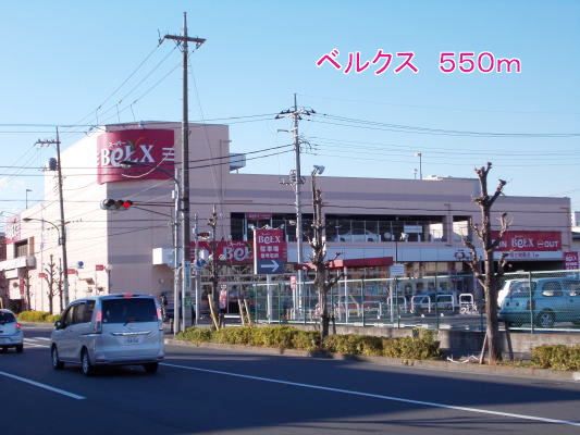 近くのベルクスまで550m(徒歩7分)