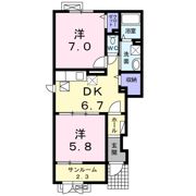 アンジュ・パラッツオBの間取り画像