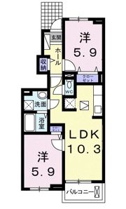 サンリット雅Ⅱの間取り画像
