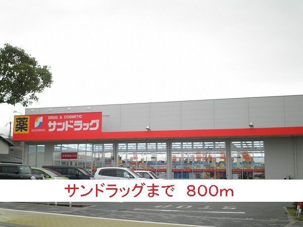 近くのサンドラッグまで800m（徒歩10分）
