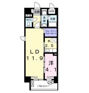 ラフレシール トレスの間取り画像