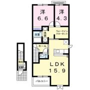 プロムナードヌウボーBの間取り画像