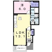 ラック ヒルズ Aの間取り画像