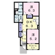 ハッピーフィールドつばき館の間取り画像