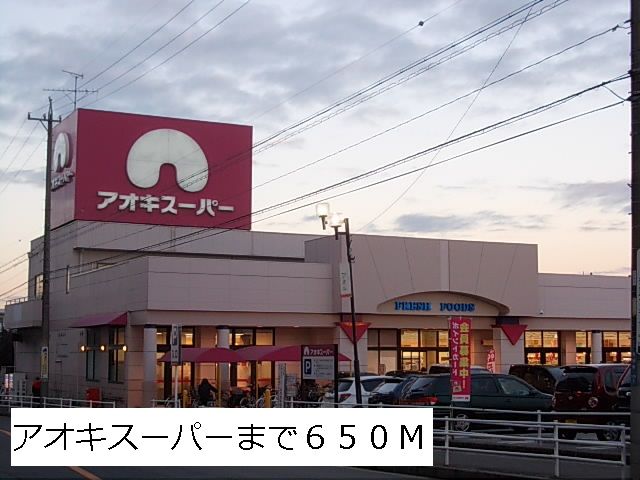 近くのアオキスーパーまで650m（徒歩9分）