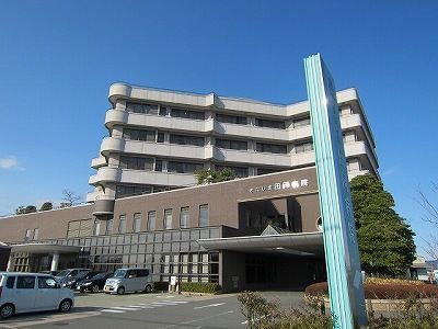 近くのきたじま田岡病院様まで500m（徒歩7分）