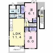 セイバリー 千代田Bの間取り画像