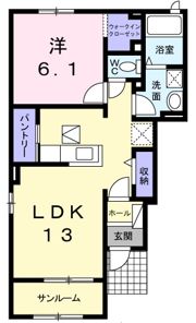 ハピネスの間取り画像