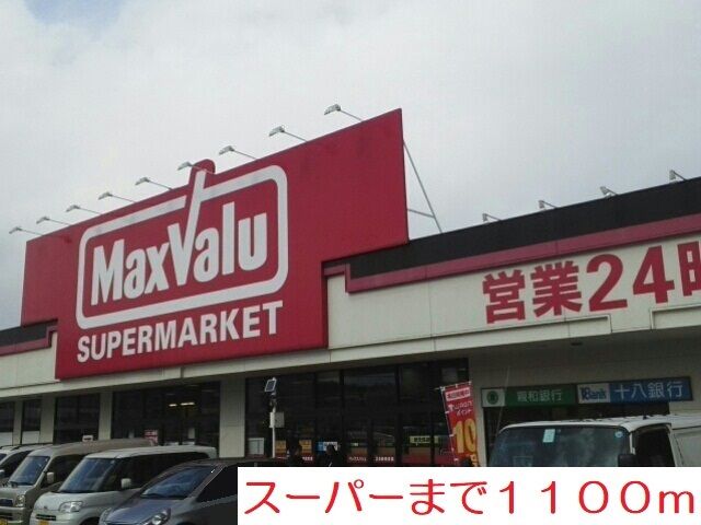 近くのマックスバリュ白岳店まで1,100m（徒歩14分）