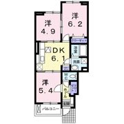 ア ピアチェーレ Ⅰの間取り画像
