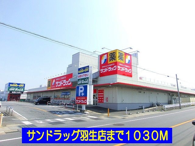 近くのサンドラッグ羽生店まで1,030m(徒歩13分)