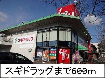 近くのスギドラッグまで600m（徒歩8分）