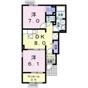 ラ・シンティランテⅡの間取り画像