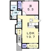 フィオーレかりん Aの間取り画像