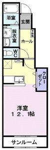 リズブラン シュードの間取り画像