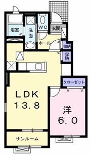 メゾン・ドゥ・ソレイユⅡの間取り画像