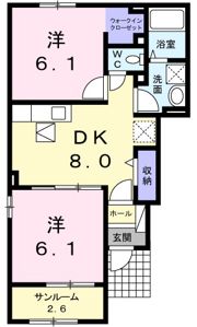 プリムローズ Bの間取り画像