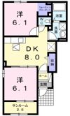 プリムローズ Bの間取り画像