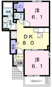 プリムローズ Bの間取り画像
