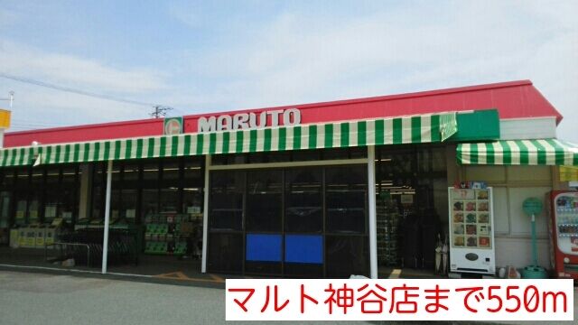 近くのマルト神谷店まで550m(徒歩7分)