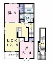 ラ ボヌール Bの間取り画像