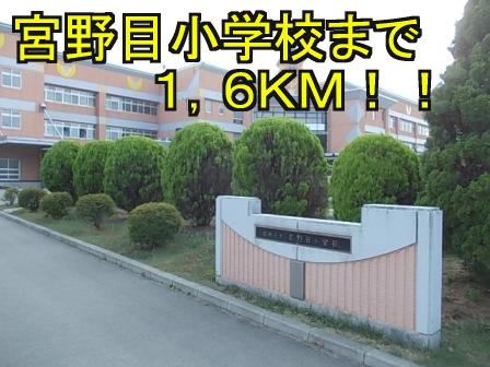 近くの宮野目小学校まで1,600m（徒歩20分）