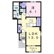 エリシオンBの間取り画像