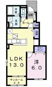 エクセル パレス Aの間取り画像