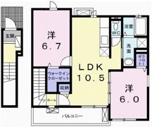 ウェスティンAの間取り画像
