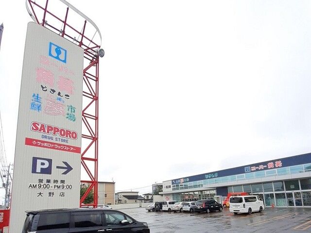 近くのスーパー魚長 大野店まで350m（徒歩5分）