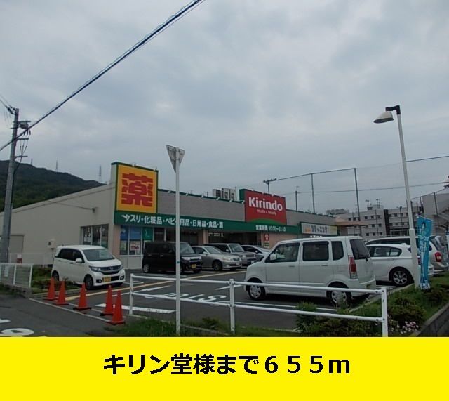 近くのドラッグストアまで655m（徒歩9分）
