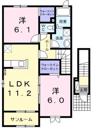 ヒルズ・ビラCの間取り画像