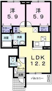 ベルソレイユBの間取り画像