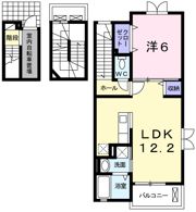 パストラルメゾン白水の間取り画像