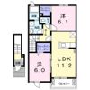 ベルフルールBの間取り画像