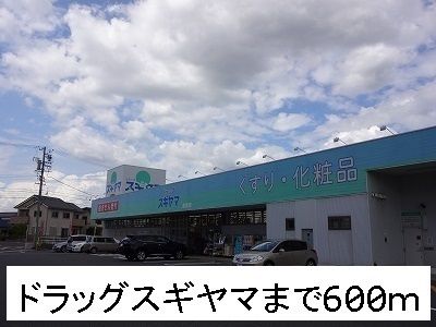 近くのドラッグスギヤマまで600m（徒歩8分）
