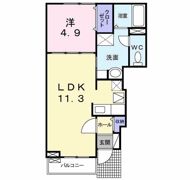 ISLAND 津田Aの間取り画像