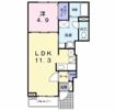 ISLAND 津田Aの間取り画像