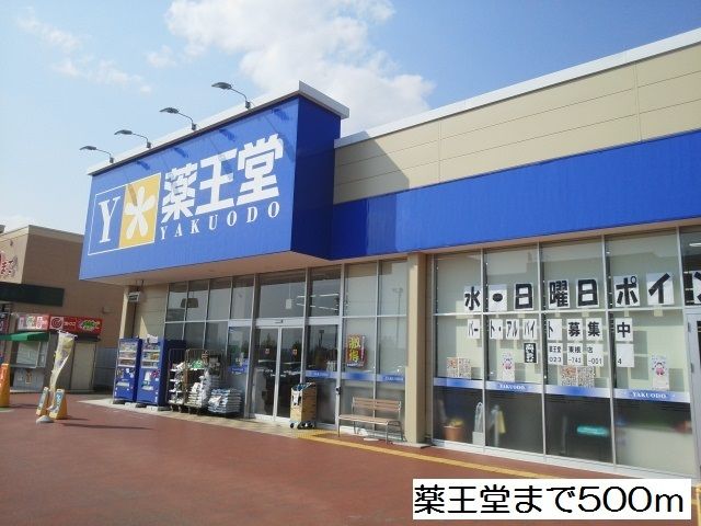 近くの薬王堂まで500m（徒歩7分）