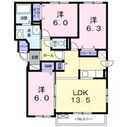ベルソーレ山鼻の間取り画像