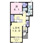 ソレイユ横島Cの間取り画像