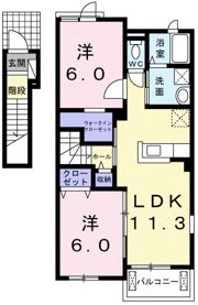 ピアチェBの間取り画像