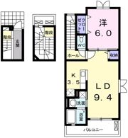 ブルック駅西の間取り画像