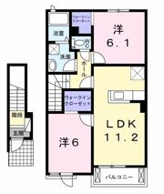 エアリー ヴィラ Aの間取り画像