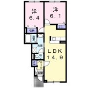 ハピネスT・Hの間取り画像